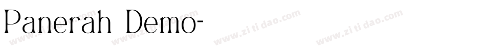 Panerah Demo字体转换